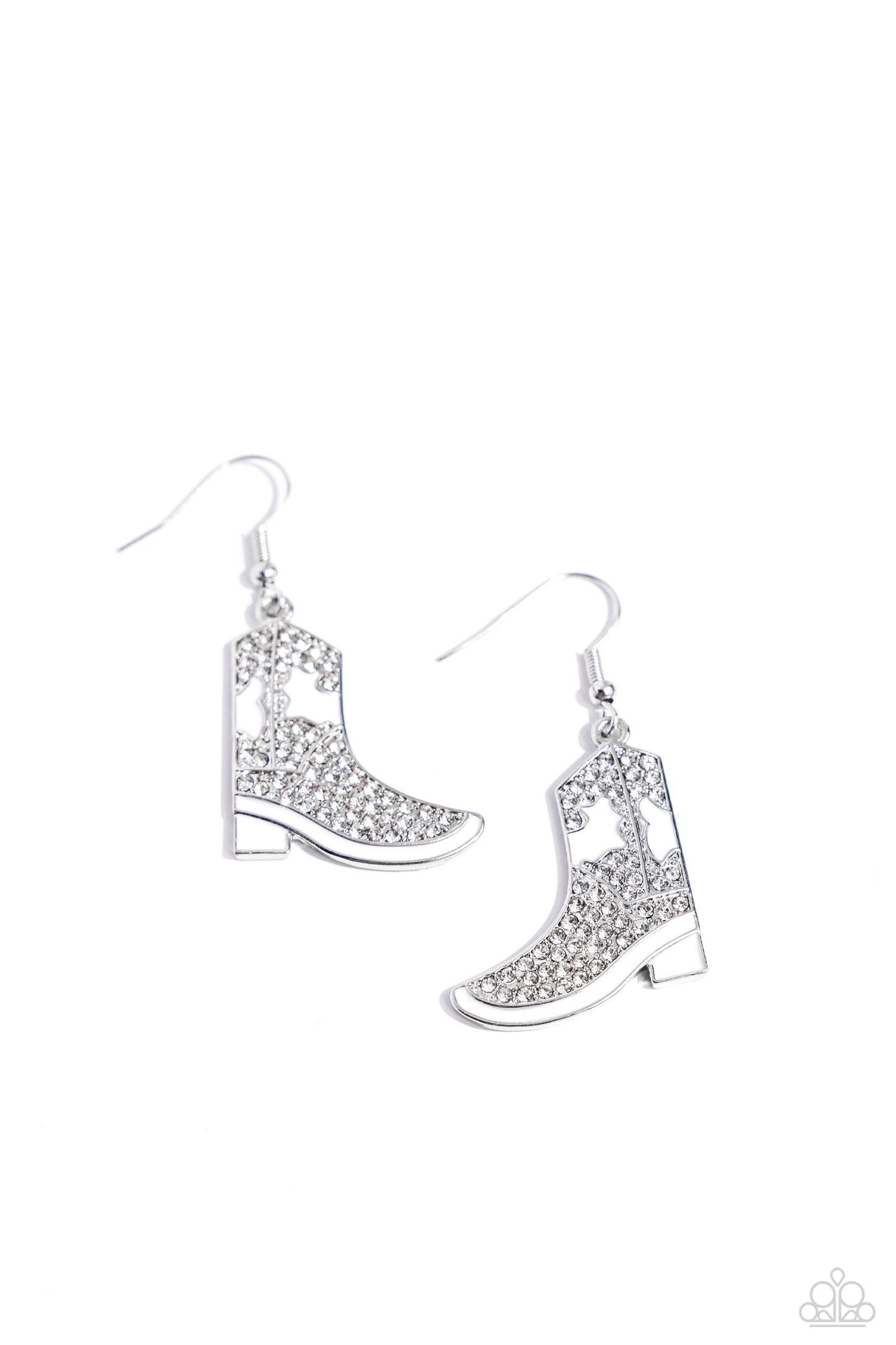 Boot Scootin Bling - White Earrings