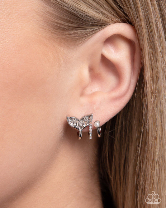 Mythical Marina - White Earrings