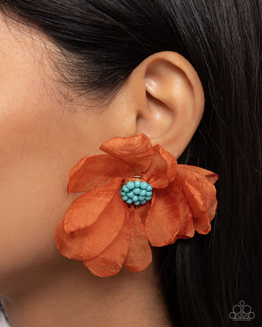 Part Of Your World - Orange Earrings