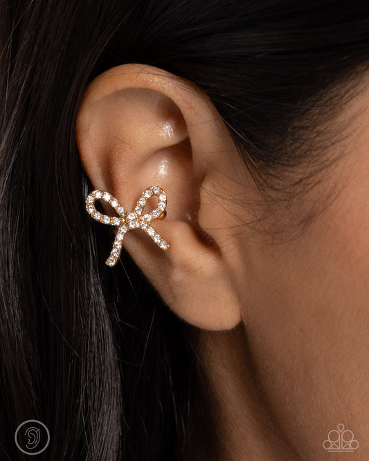 Convincing Charm - Gold Earrings Cuff