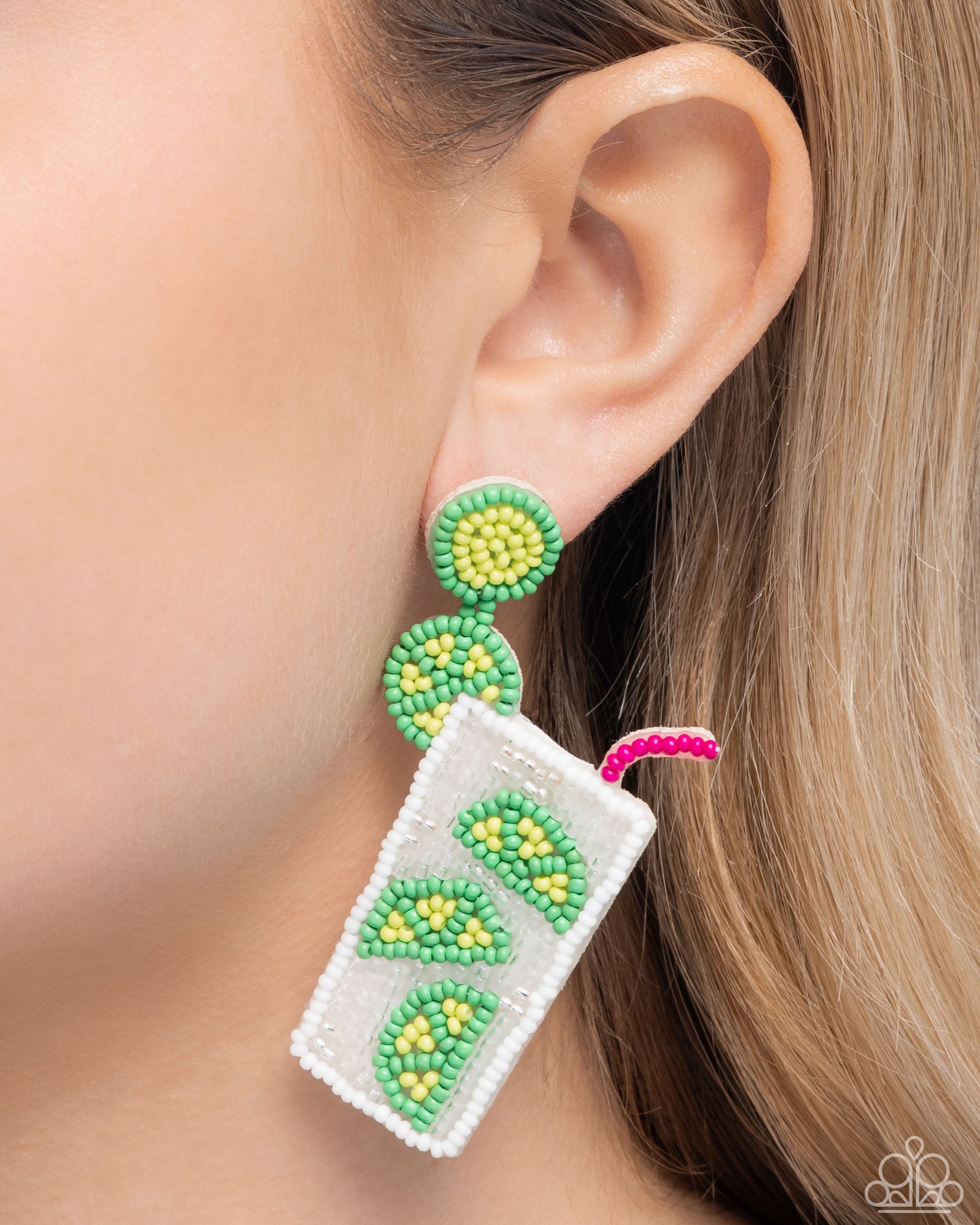 Lavish Limes - Green Earrings