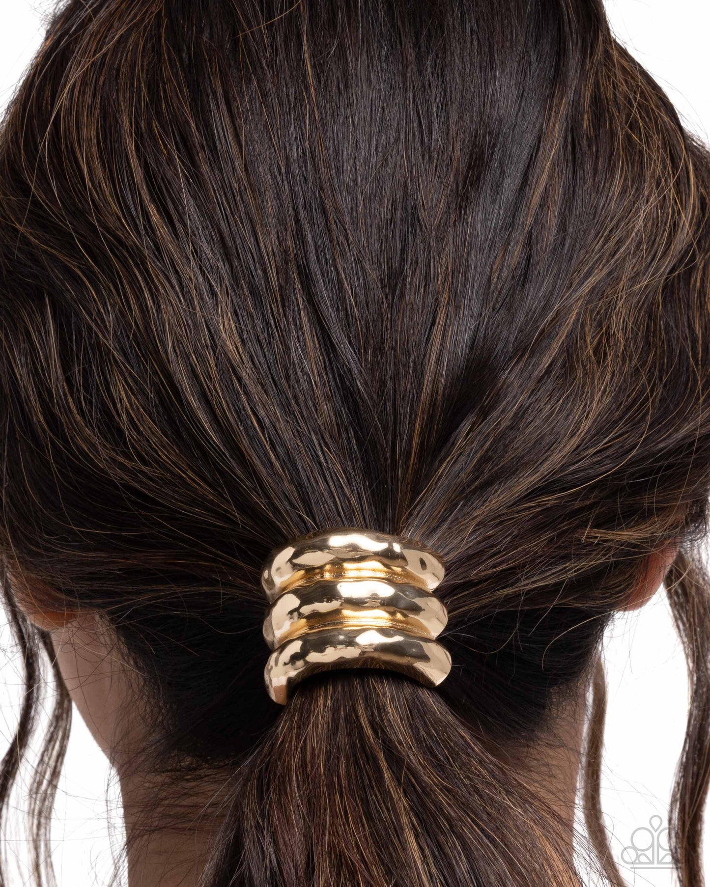 Crimped Celebrity - Gold Hair Tie
