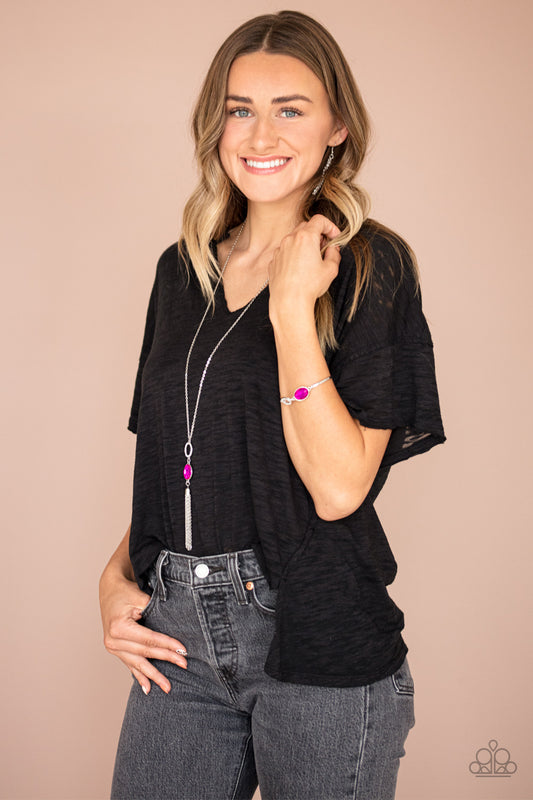 Unstoppable Glamour - Pink Necklace
