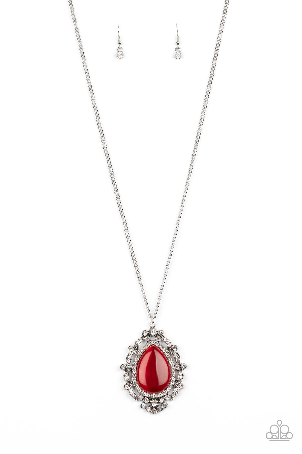Frozen Gardens - Red Necklace