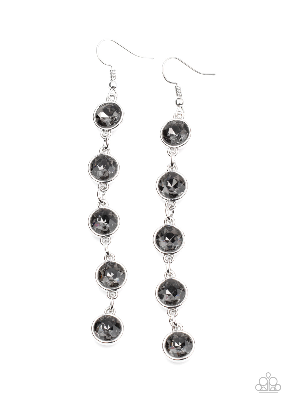 Trickle Down Twinkle - Silver Earrings