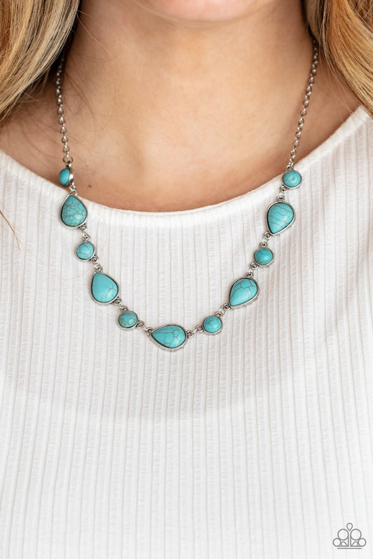 Heavenly Teardrops - Blue Necklace