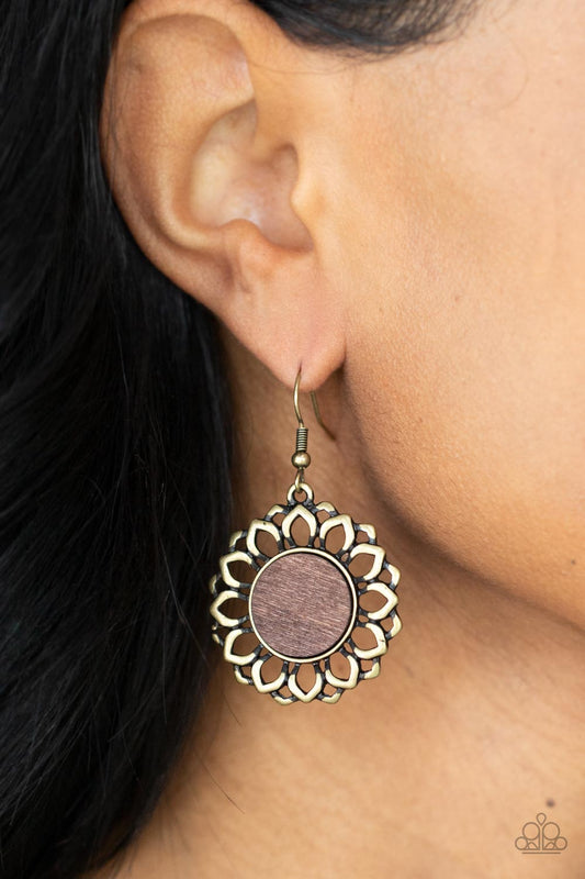 Farmhouse Fashionista - Brass Earrings