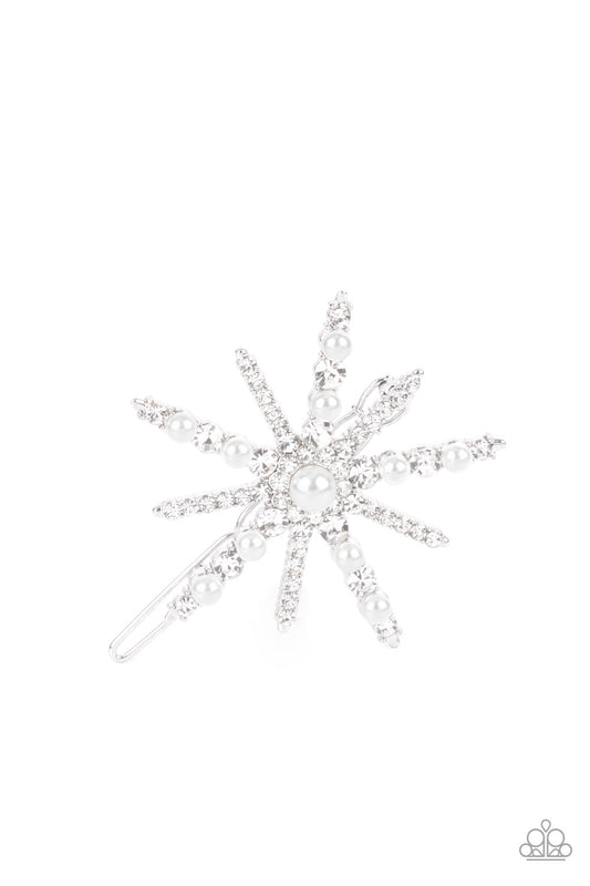 Leading Luminary - White Barrette