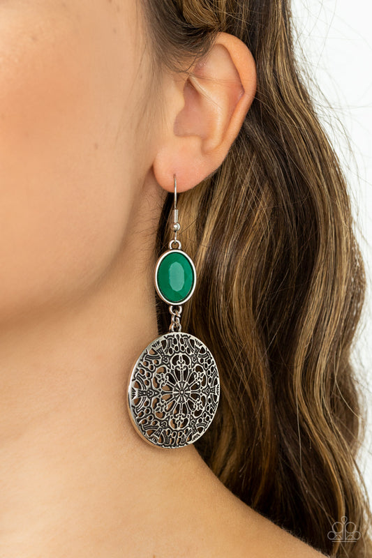 Eloquently Eden - Green Earrings