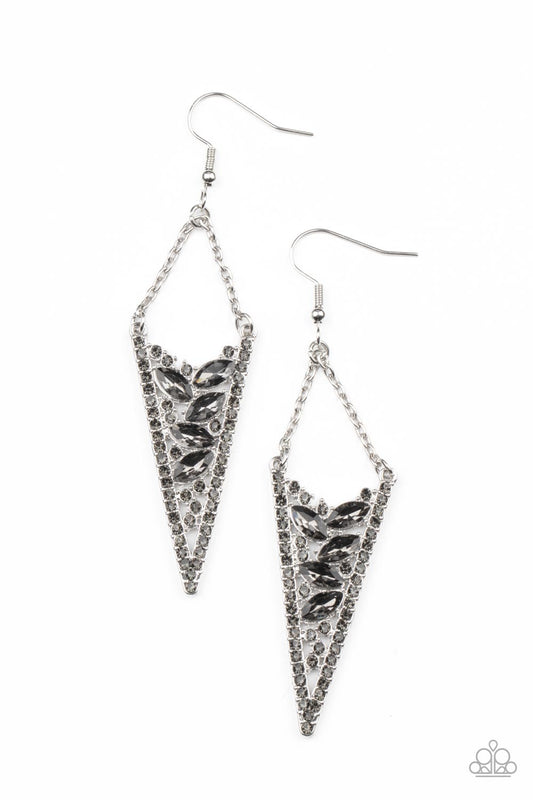 Sharp-Dressed Drama - Silver Earrings