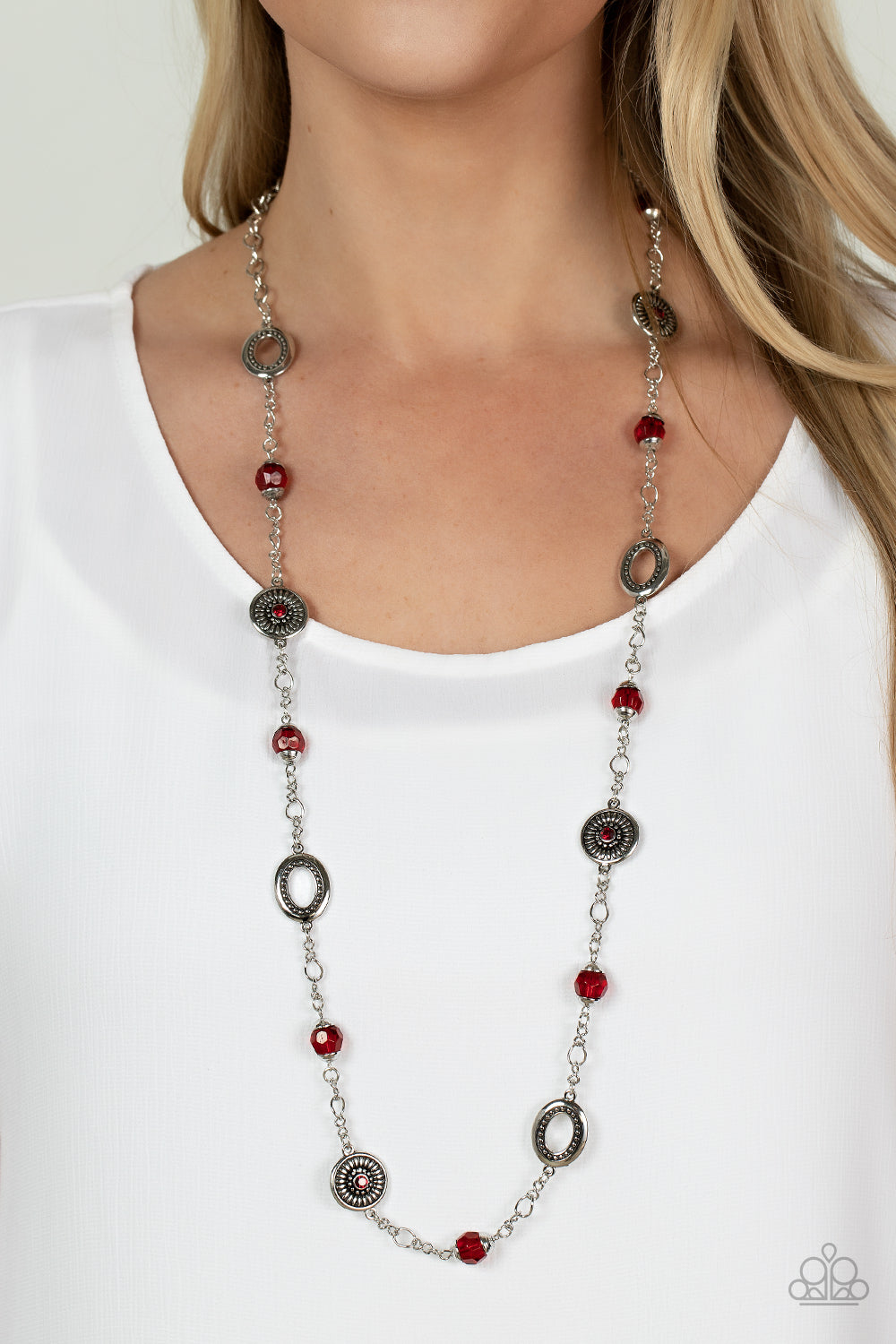 Glammed Up Goals - Red Necklace