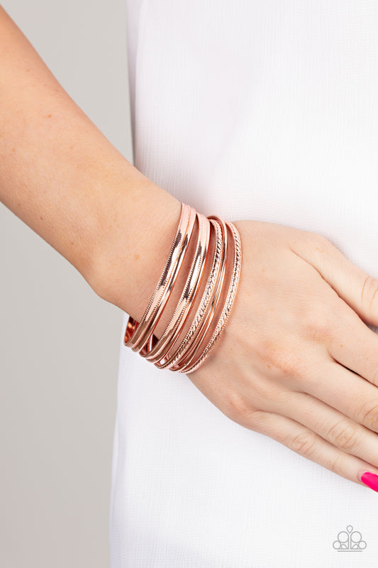 Stackable Shimmer - Copper Bracelet