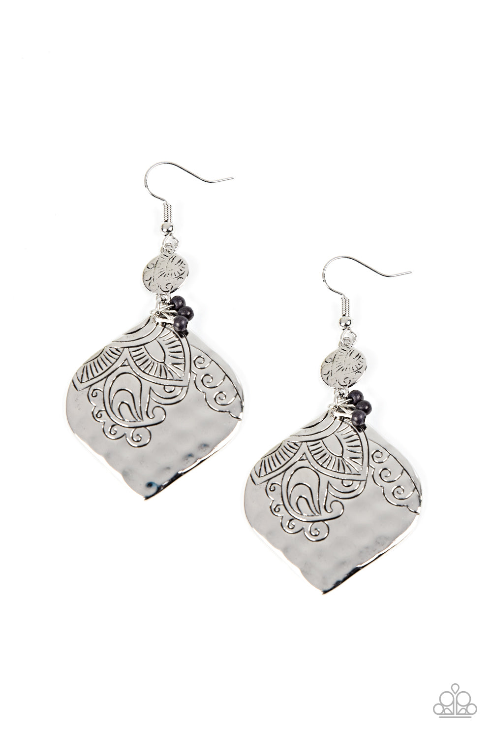 Tropical Terrace - Black Earrings