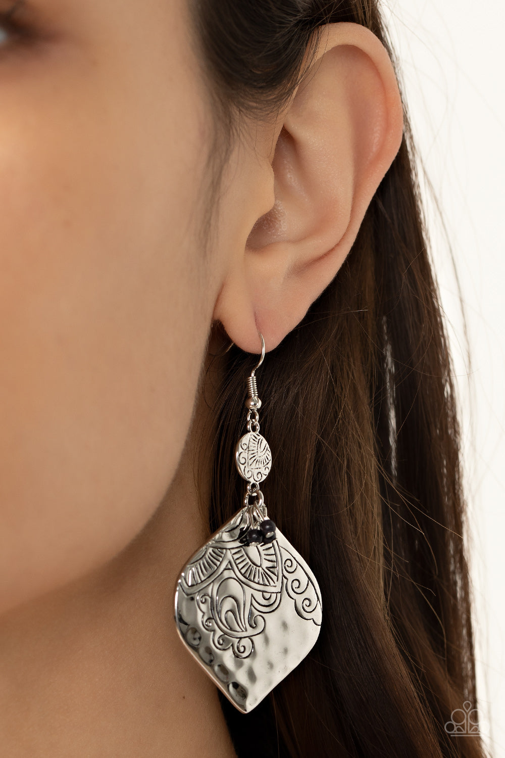 Tropical Terrace - Black Earrings