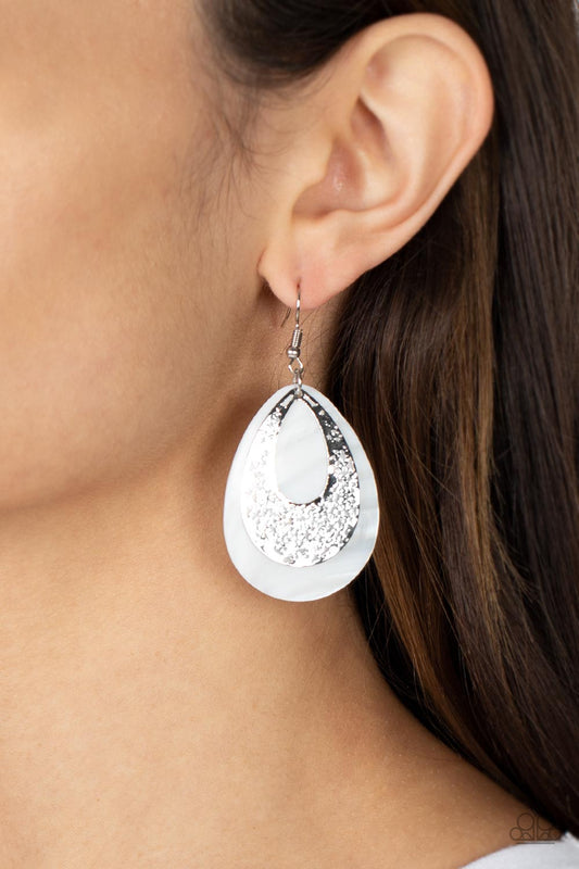 Bountiful Beaches - White Earrings