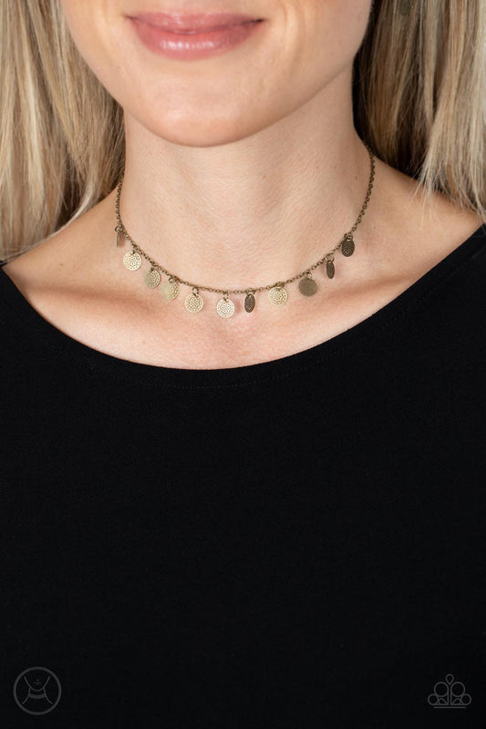 On My CHIME - Brass Necklace