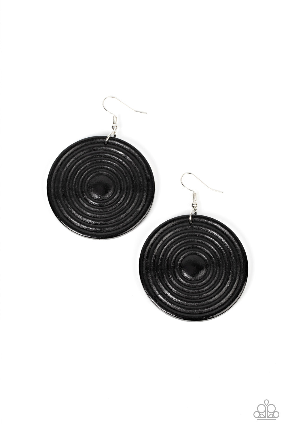 Caribbean Cymbal - Black Earrings