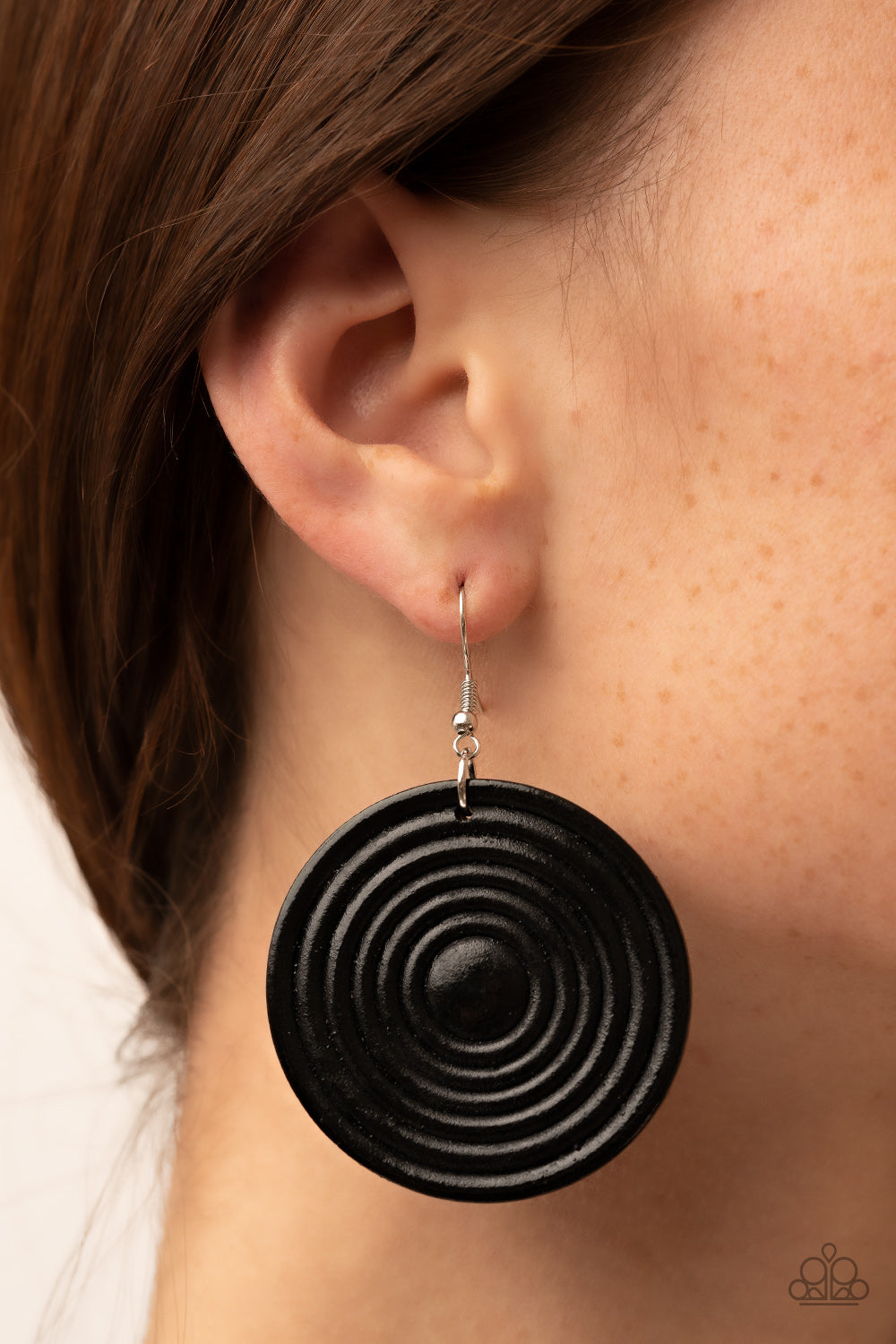 Caribbean Cymbal - Black Earrings