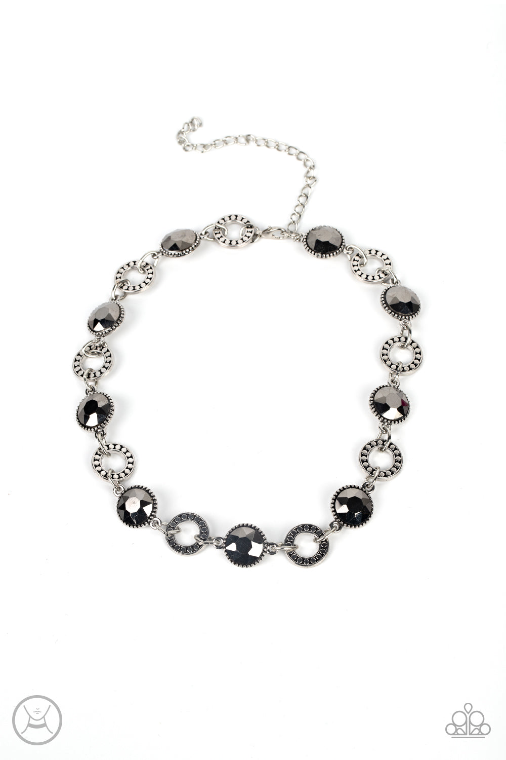 Rhinestone Rollout - Silver Necklace