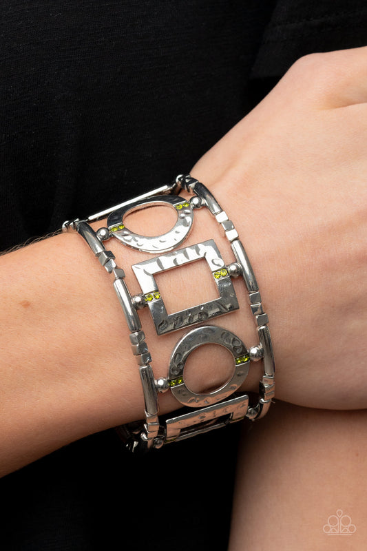 Framed and Fabulous - Green Bracelet