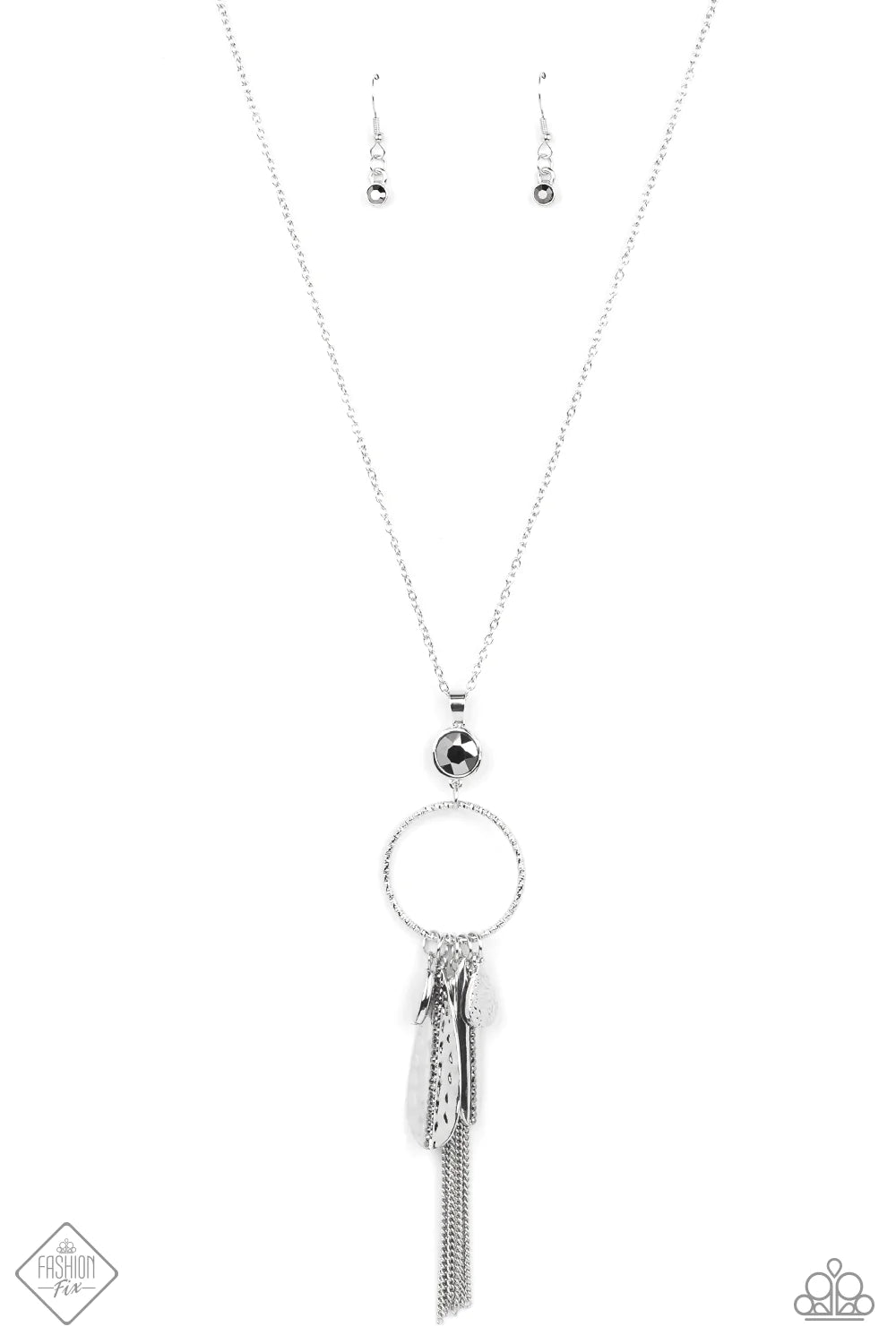 Tastefully Tasseled - Silver Necklace