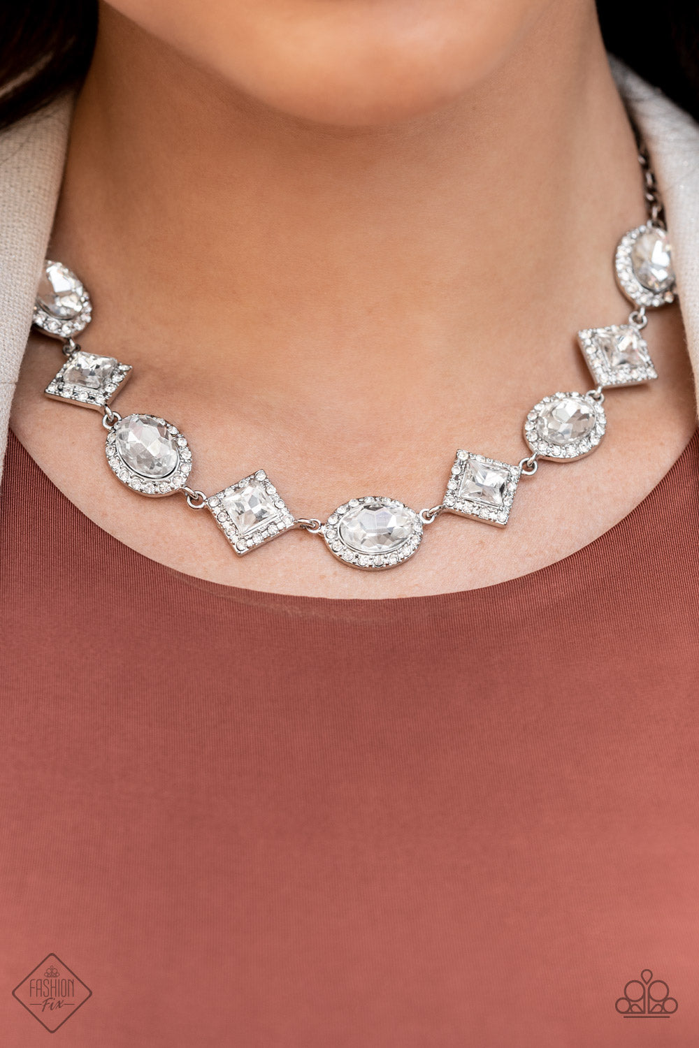 Diamond of the Season - White Necklacce