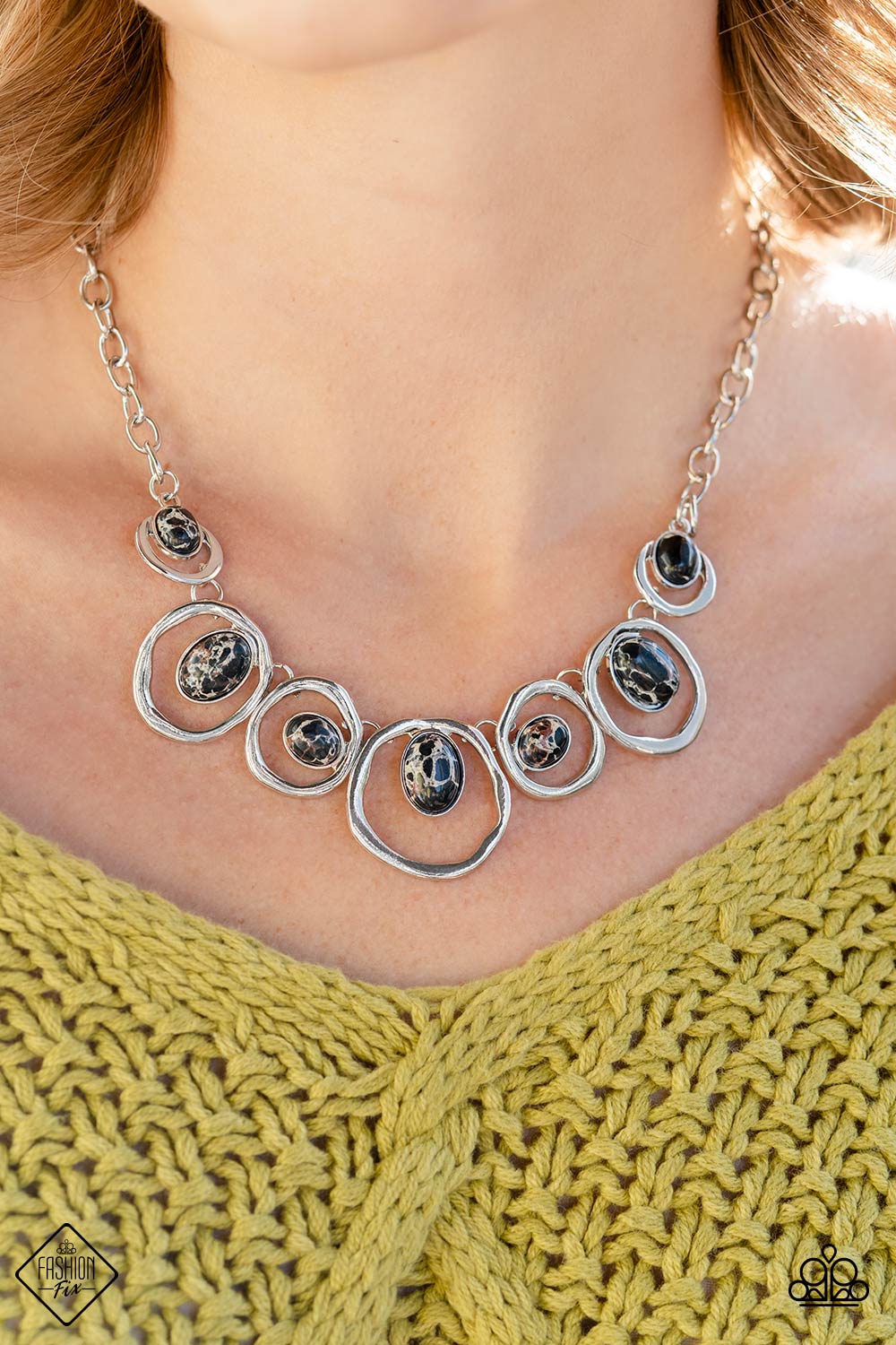 Marble Medley - Black Necklace