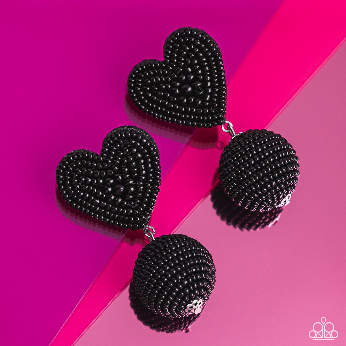 Spherical Sweethearts - Black Earrings