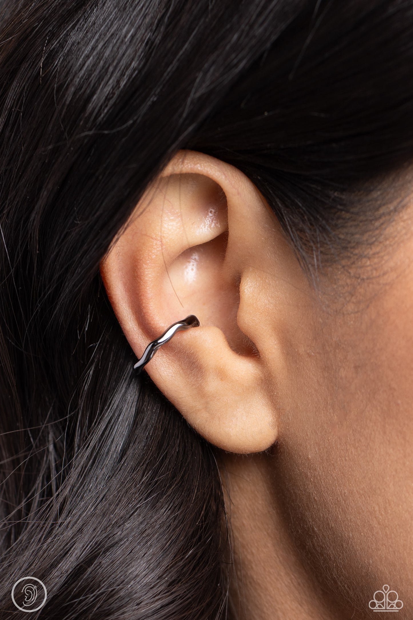 Enigmatic Echo - Black Earrings
