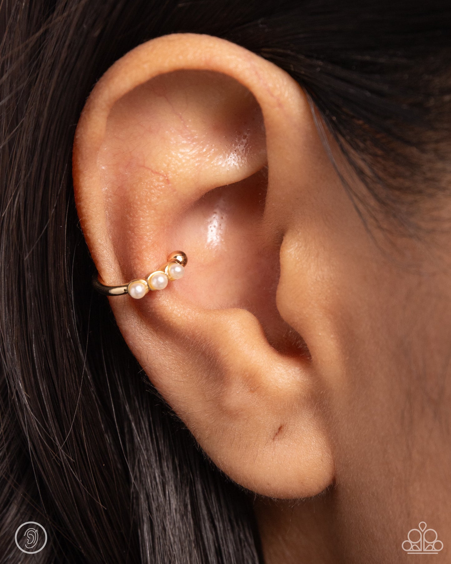 Ballerina Backdrop - Gold Cuff Earrings