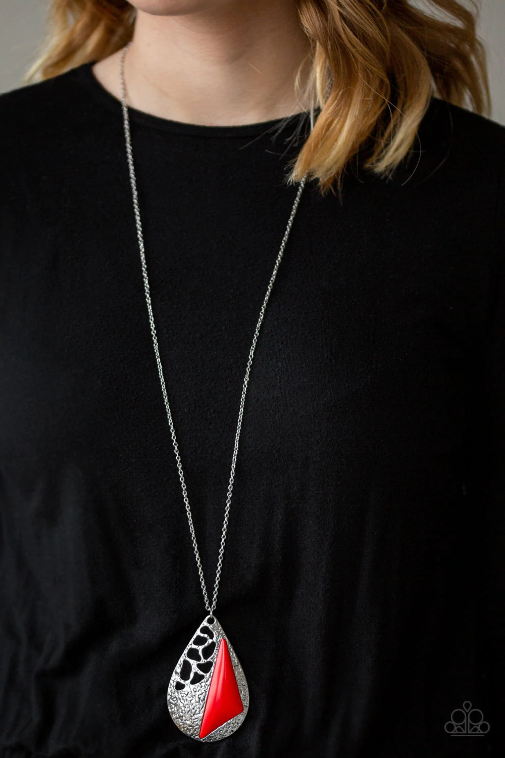 Impressive Edge - Red Necklace