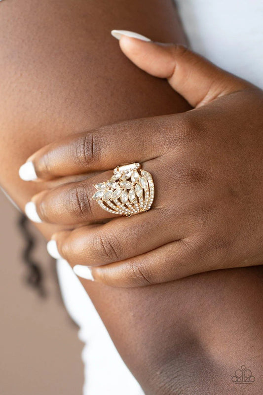 Clear-Cut Cascade - Gold Ring
