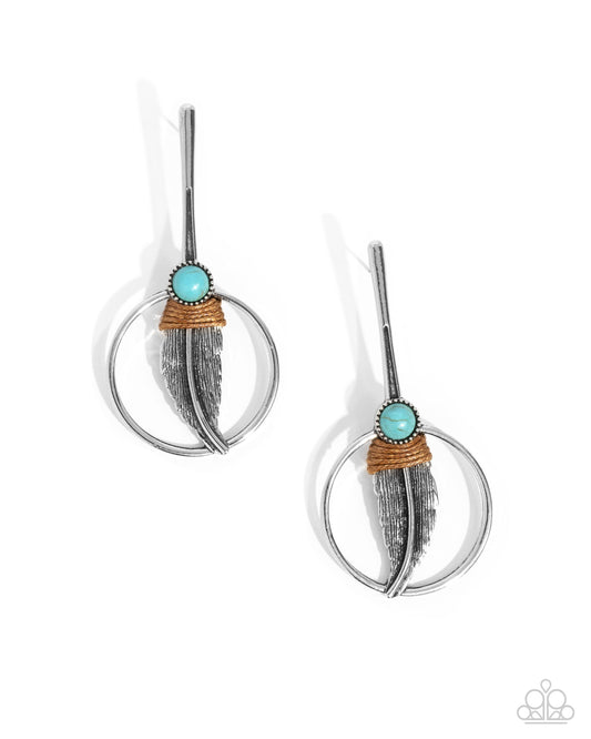 Feathered Future - Blue Earrings