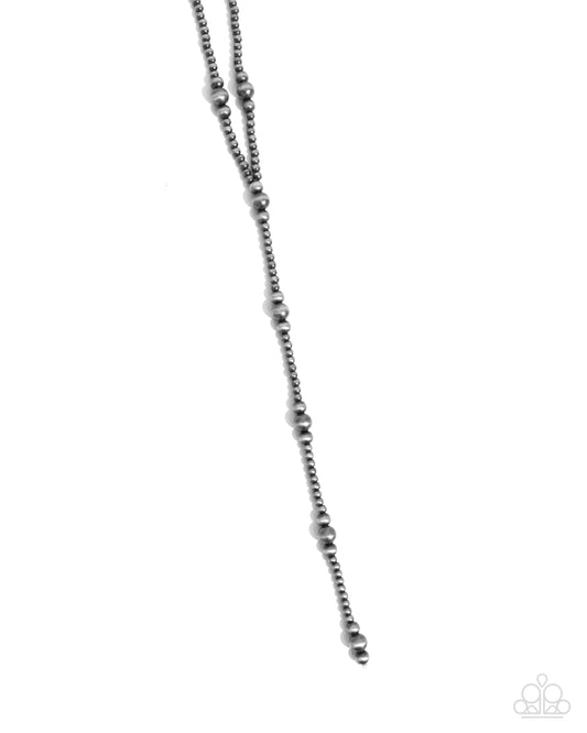 Elongated Element - Silver Necklace