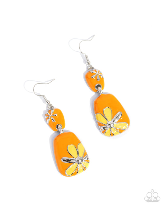 Floral Familia - Orange Earrings