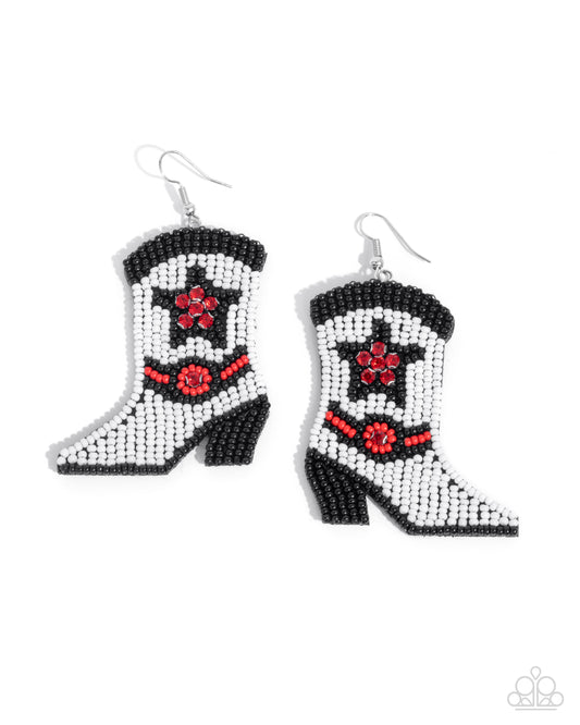 Beaded Boot - Multi Earrings