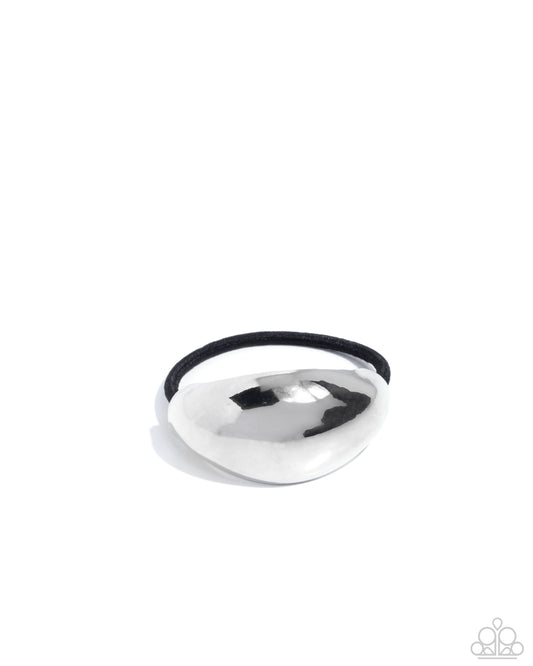 Striking Selfie - Silver Hair Tie