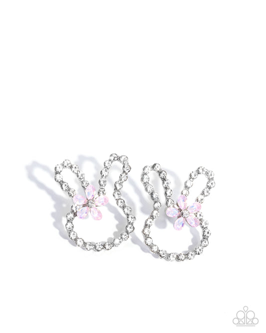 Bunny Backdrop - Pink Earrings