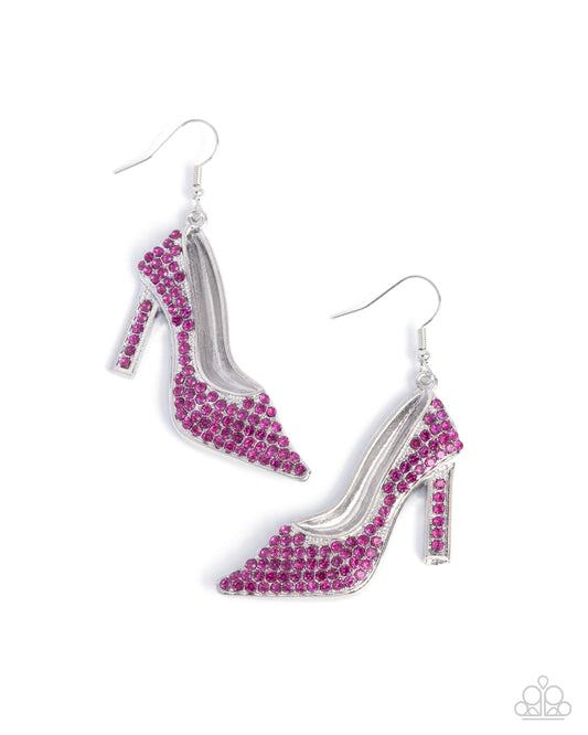 Wedding Shoes - Pink Earrings