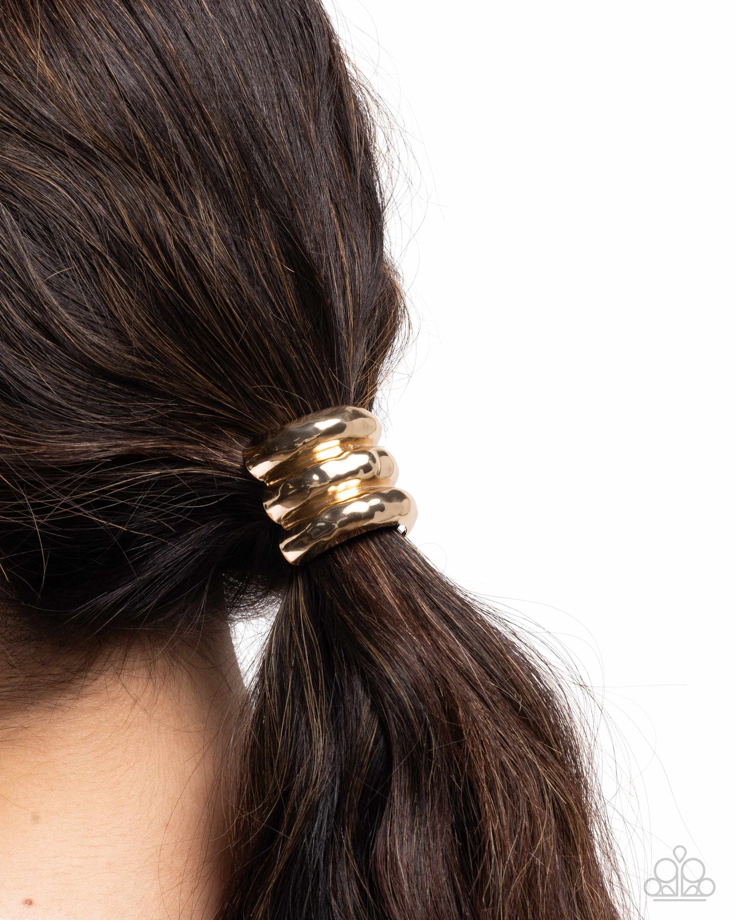 Crimped Celebrity - Gold Hair Tie
