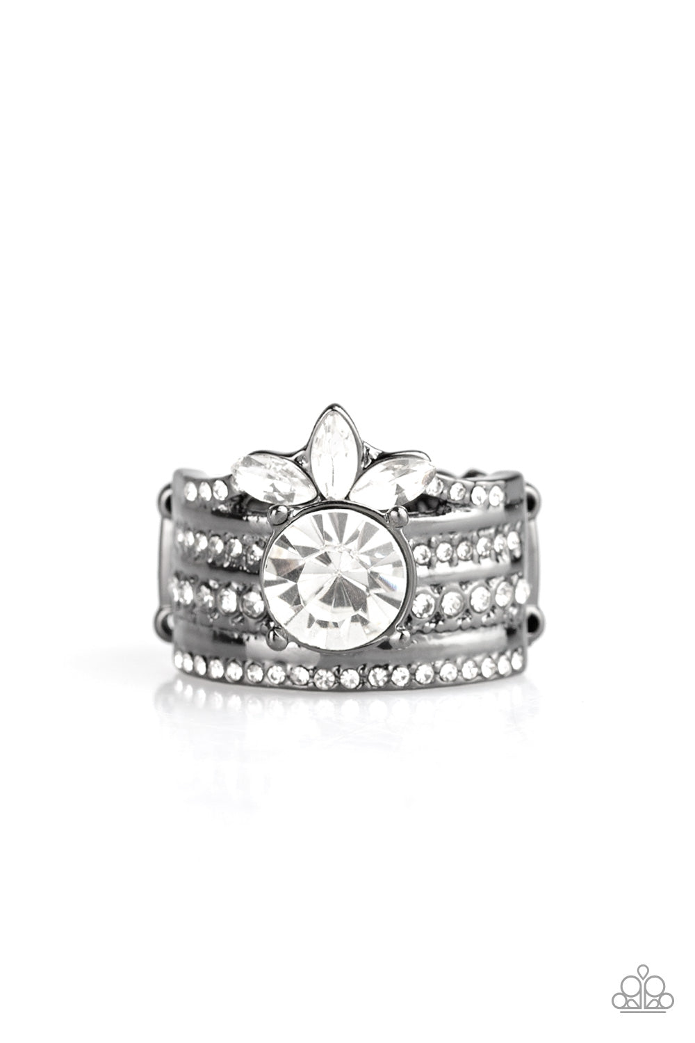 Top Dollar Bling - Black Ring