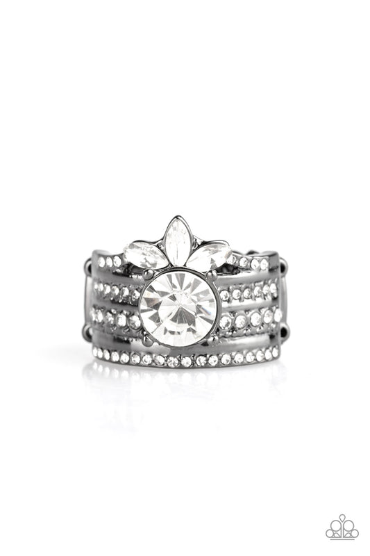 Top Dollar Bling - Black Ring