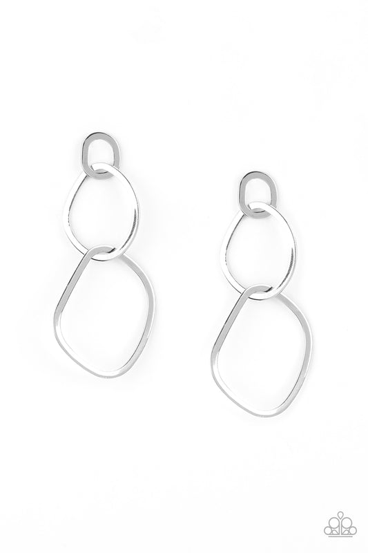Twisted Trio - Silver Earrings