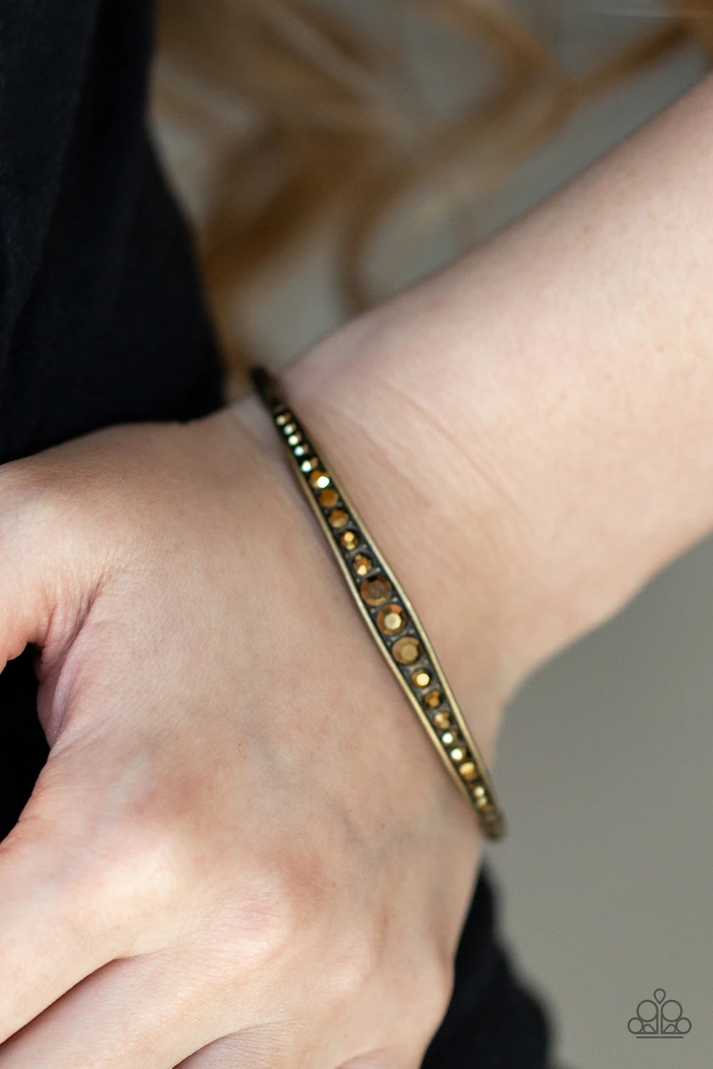 Just SPARKLE and Wave - Brass Bracelet