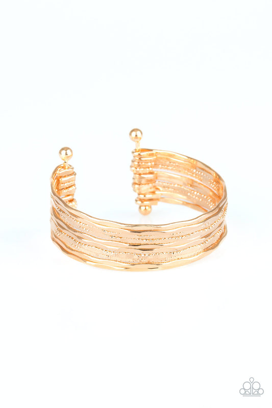 Sleek Shimmer - Gold Bracelet