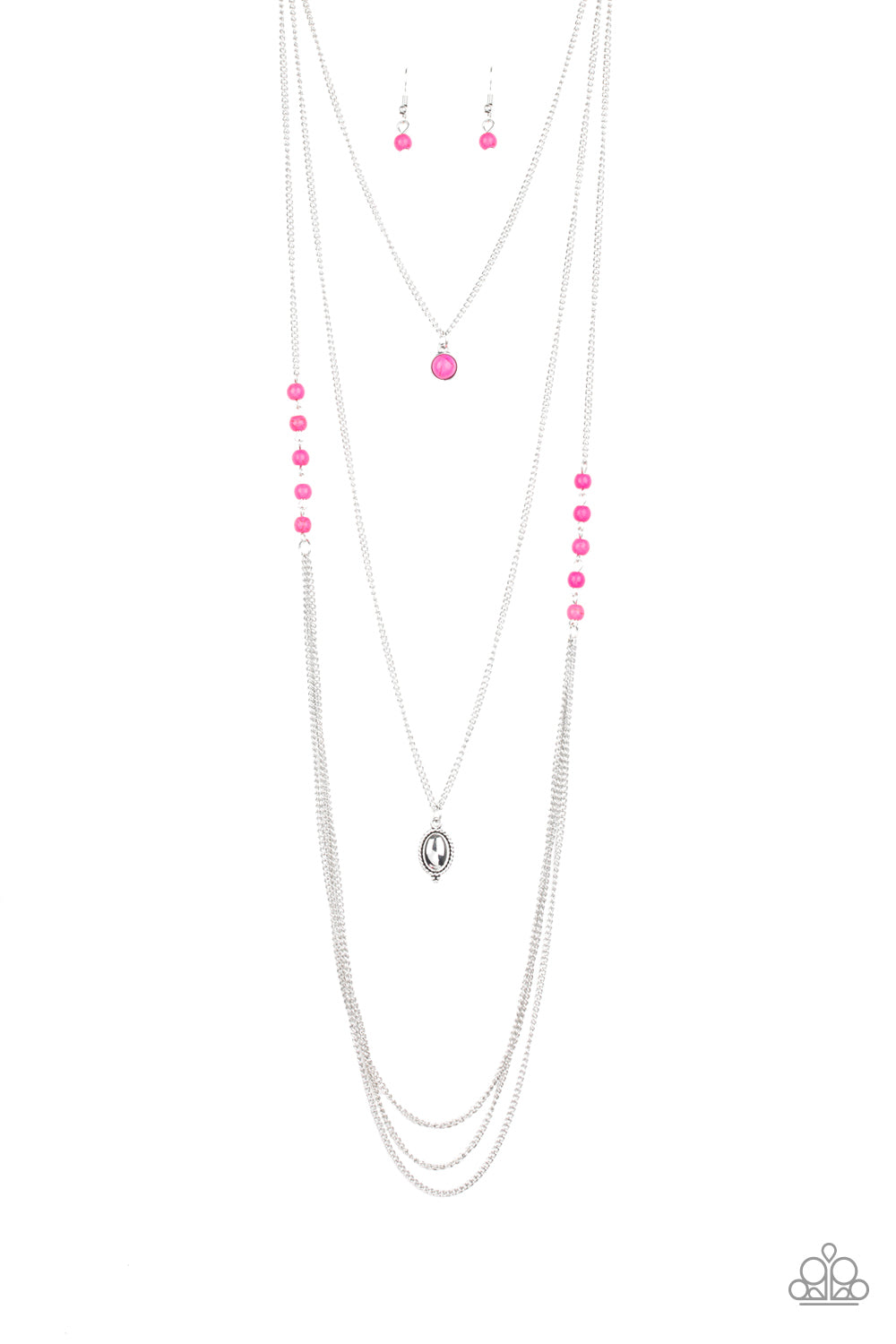 The Pony Express - Pink Necklace