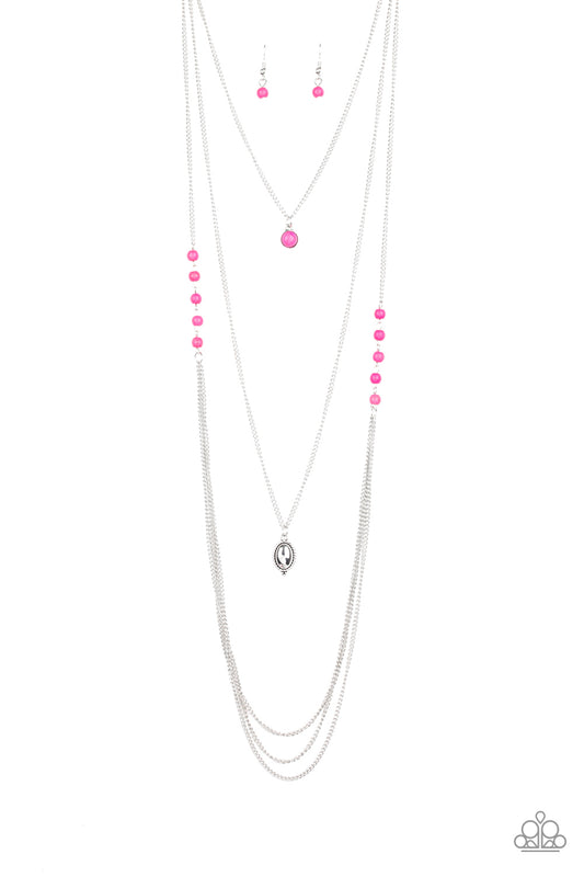 The Pony Express - Pink Necklace
