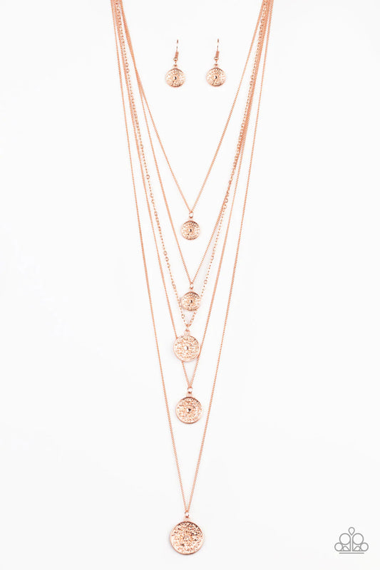 Medallion Marvel - Copper Necklace