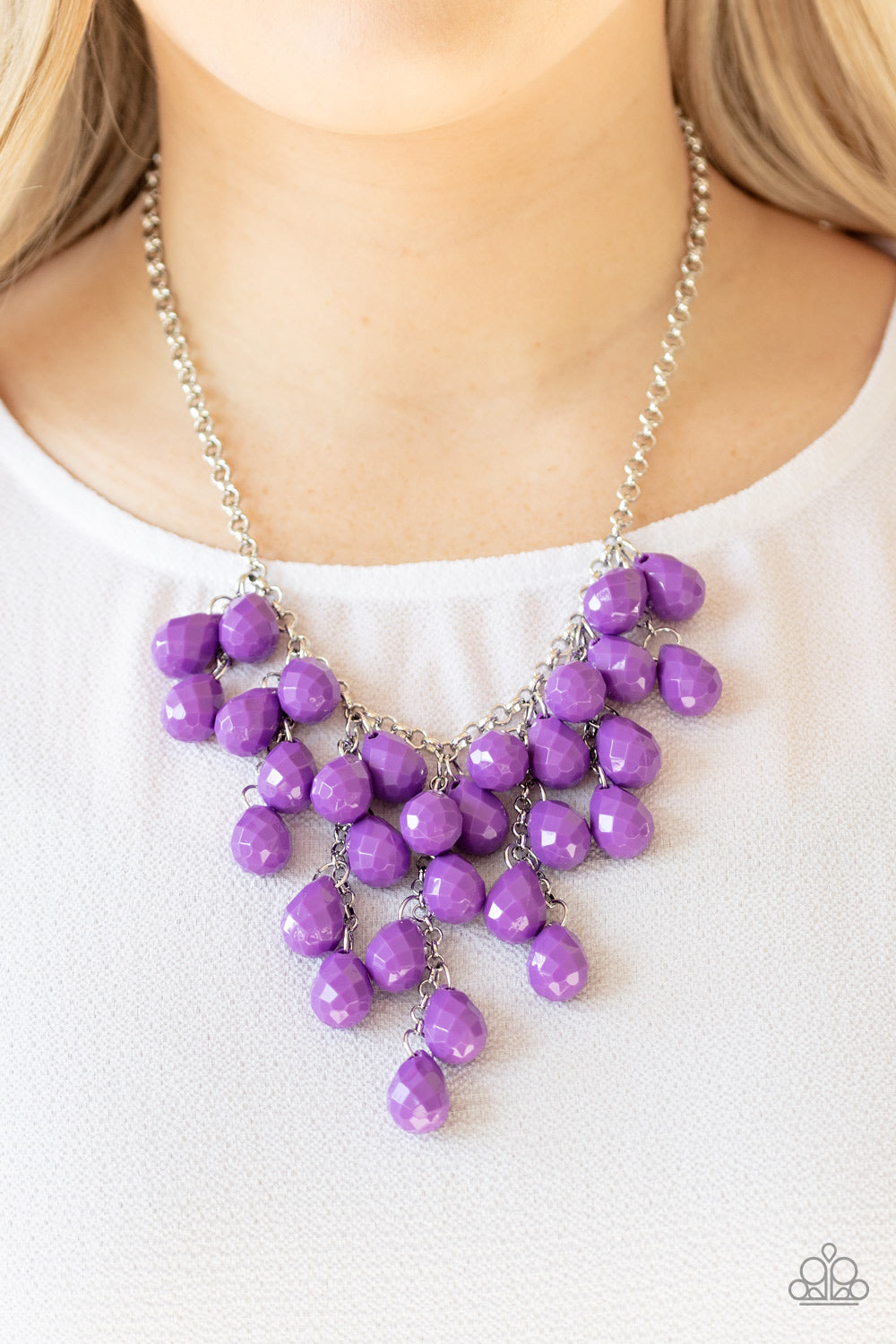 Serenely Scattered - Purple Necklace
