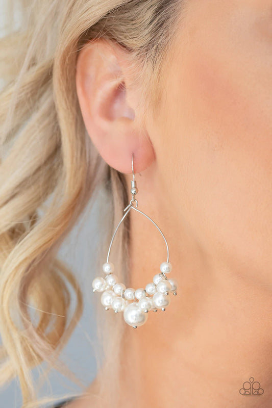 5th Avenue Appeal - White Earrings